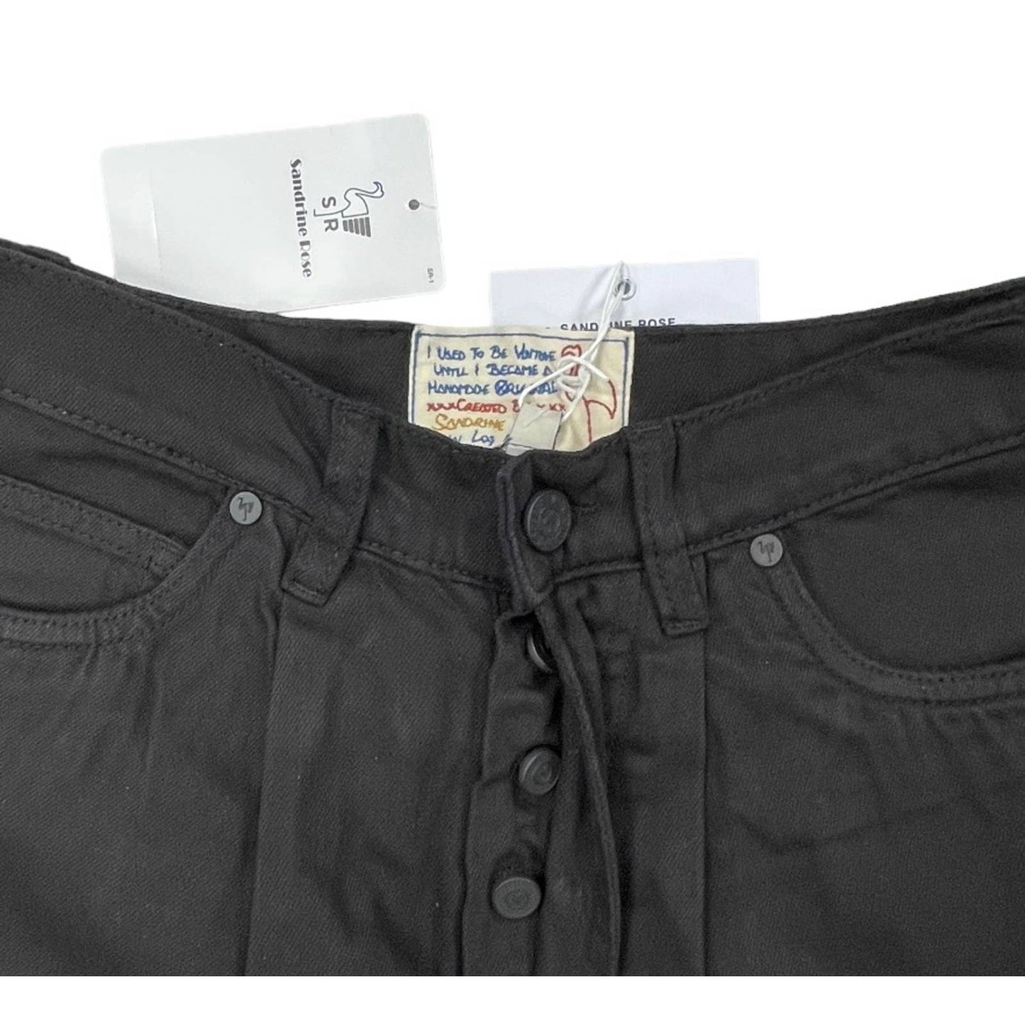 Free People x Sandrine Rose Wide Leg Pants Buckle Size 26 Black New - Premium from Free People - Just $85.00! Shop now at Finds For You
