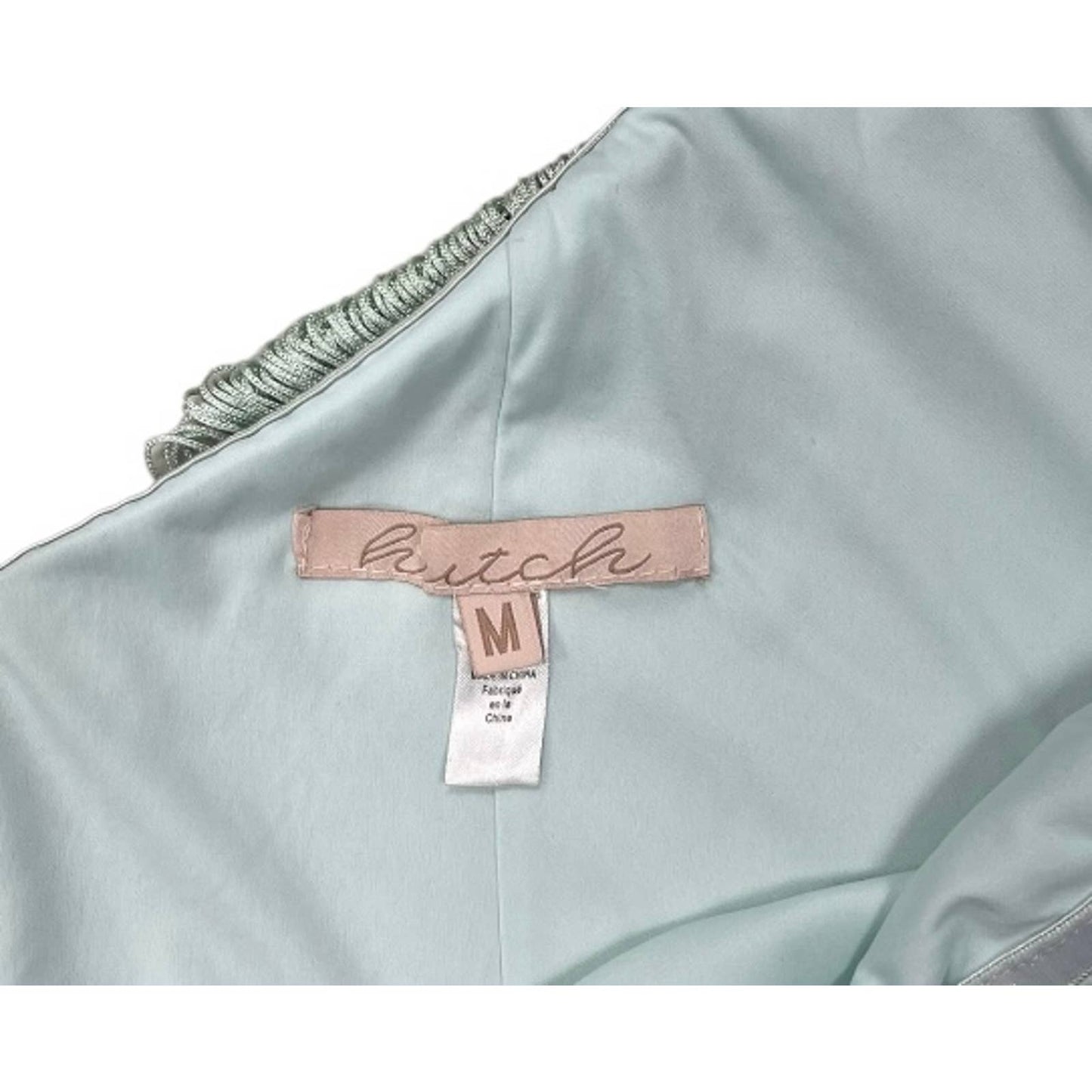 Anthropologie Hutch Fringe One Shoulder Mini Dress Size Medium Petite Mint - Premium from Anthropologie - Just $219.00! Shop now at Finds For You