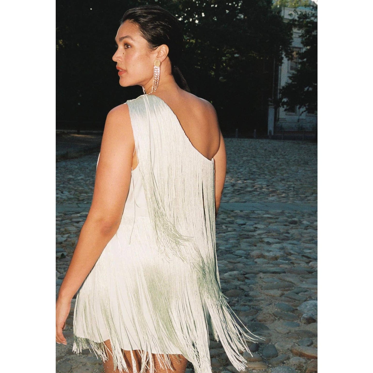 Anthropologie Hutch Fringe One Shoulder Mini Dress Size Small Mint - Premium from Anthropologie - Just $219.0! Shop now at Finds For You