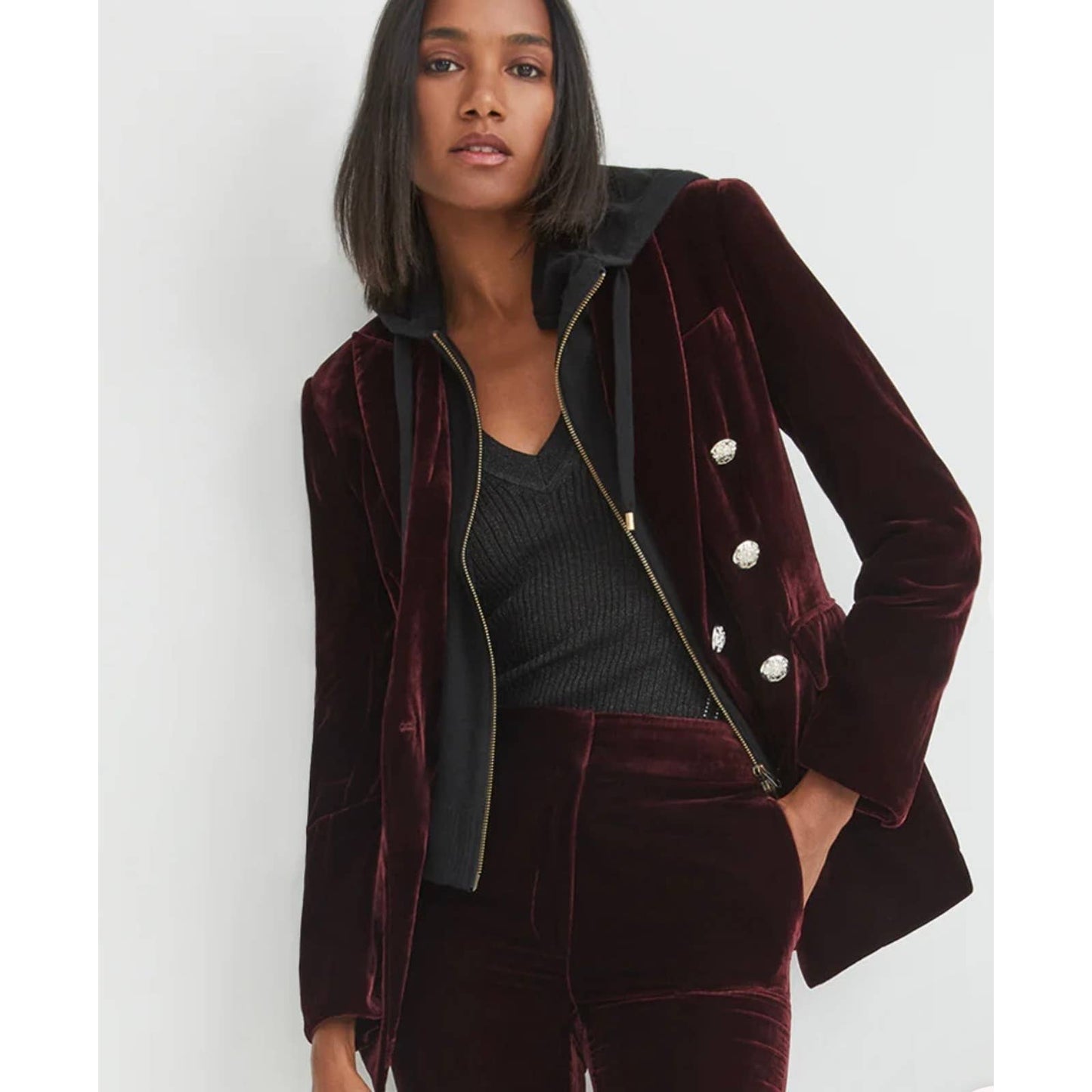 Veronica Beard Gaya Dickey Blazer Jacket Velvet Size 8 - Premium from VERONICA BEARD - Just $579.0! Shop now at Finds For You