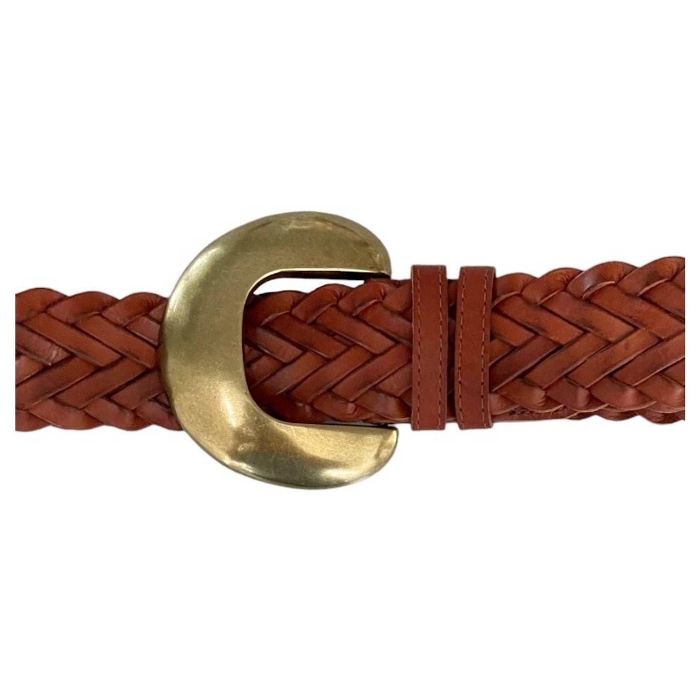 Anthropologie Cognac Woven Waist Leather Belt Size Medium New - Premium  from Anthropologie - Just $79.0! Shop now at Finds For You