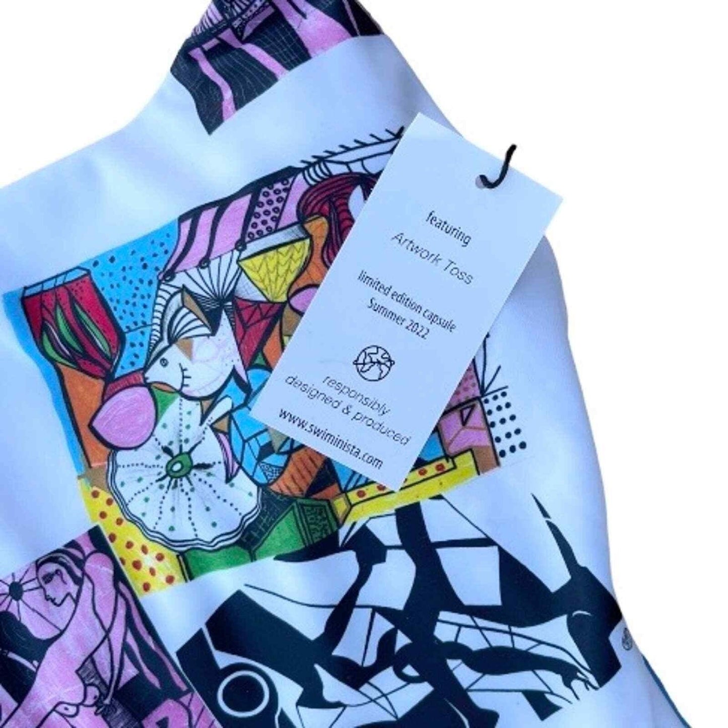 Swiminista James Peter Henry Marvelous Artwork Toss One Piece Swimsuit Size M - Premium Clothing, Shoes & Accessories:Baby:Baby & Toddler Clothing:Bottoms from Swiminista - Just $79.00! Shop now at Finds For You