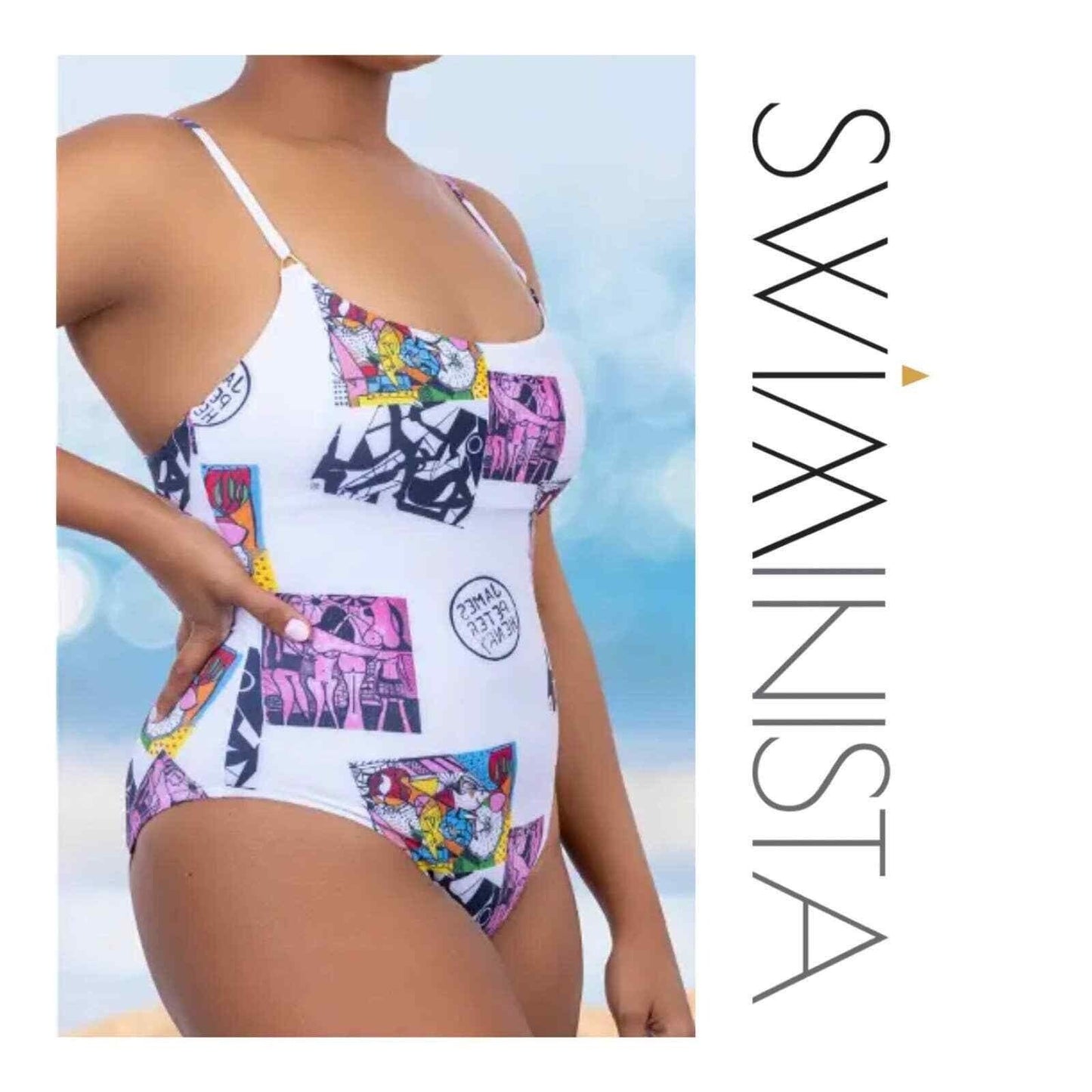 Swiminista James Peter Henry Marvelous Artwork Toss One Piece Swimsuit Size XL - Premium Clothing, Shoes & Accessories:Baby:Baby & Toddler Clothing:Bottoms from Swiminista - Just $79.00! Shop now at Finds For You