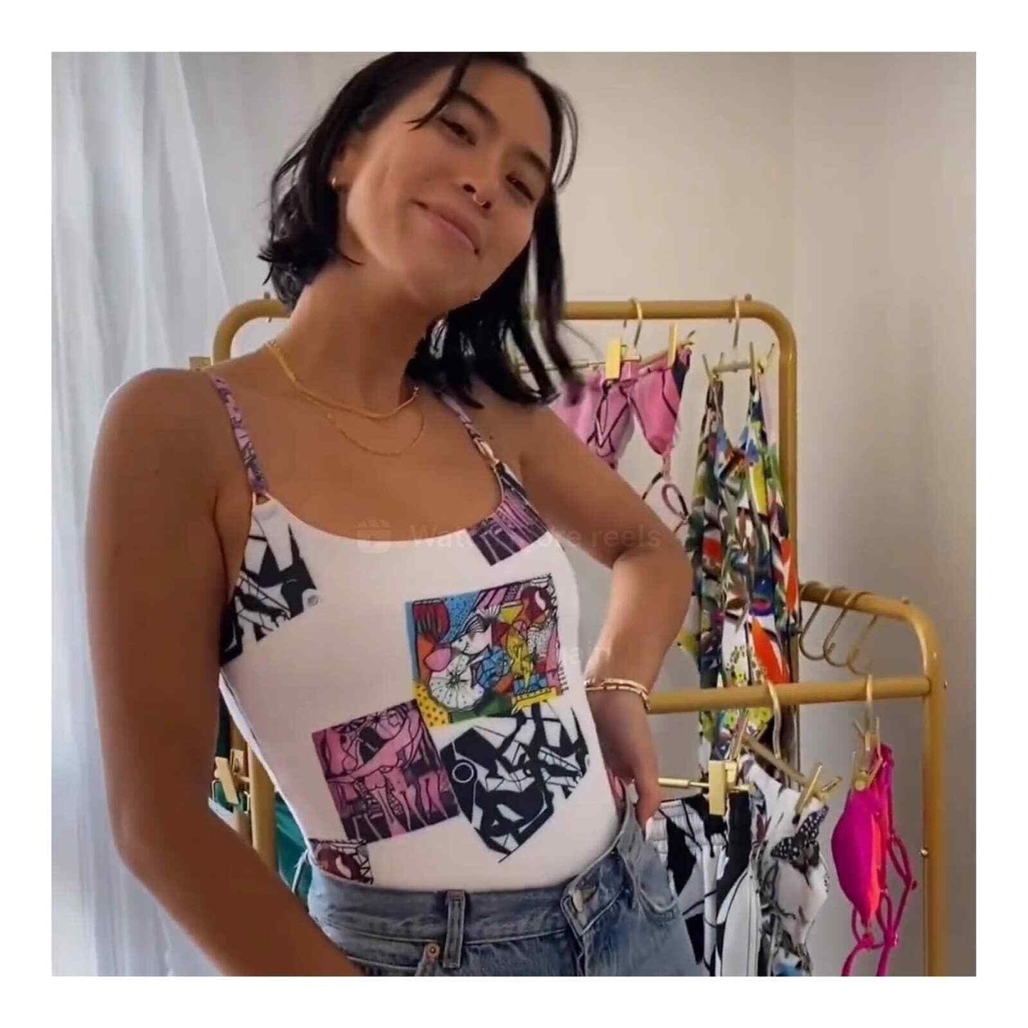 Swiminista James Peter Henry Marvelous Artwork Toss One Piece Swimsuit Size XL - Premium Clothing, Shoes & Accessories:Baby:Baby & Toddler Clothing:Bottoms from Swiminista - Just $79.00! Shop now at Finds For You