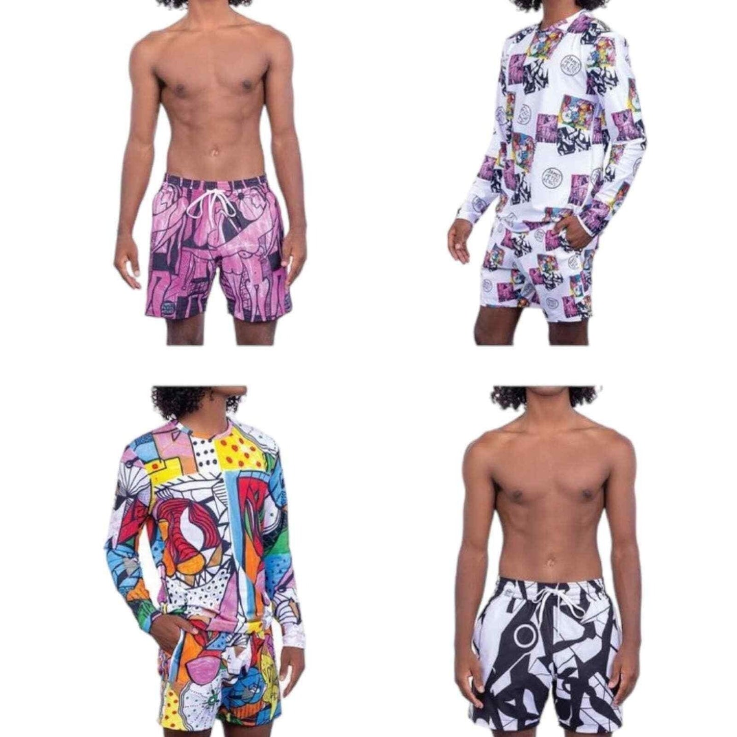 Swiminista James Peter Henry Sidney Abstract Print Mens Rashguard Shirt Size XL New - Premium Clothing, Shoes & Accessories:Baby:Baby & Toddler Clothing:Bottoms from Swininista - Just $79.00! Shop now at Finds For You