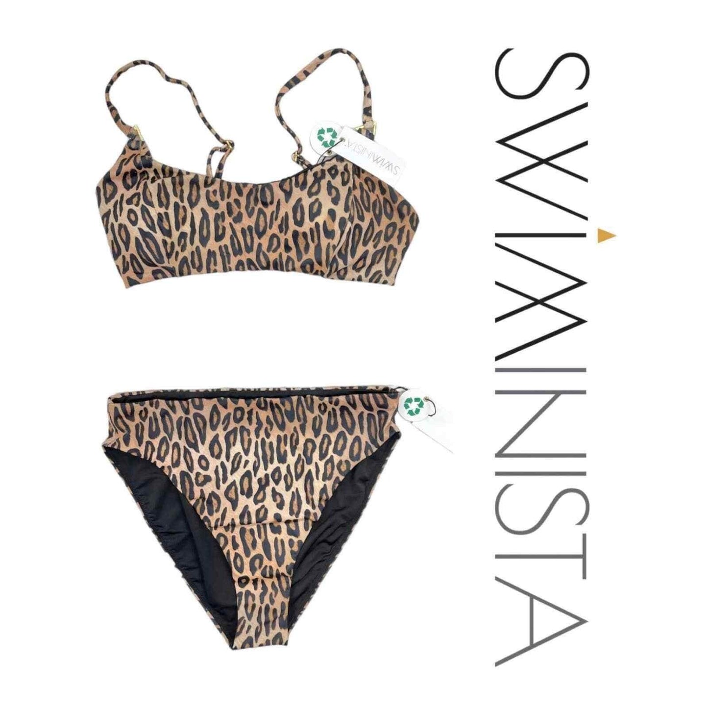 Swiminista Play Leopard Bikini Top Fabulous Bottom Bathing Suit Swim Size M New - Premium Clothing, Shoes & Accessories:Baby:Baby & Toddler Clothing:Bottoms from Swiminista - Just $79.00! Shop now at Finds For You