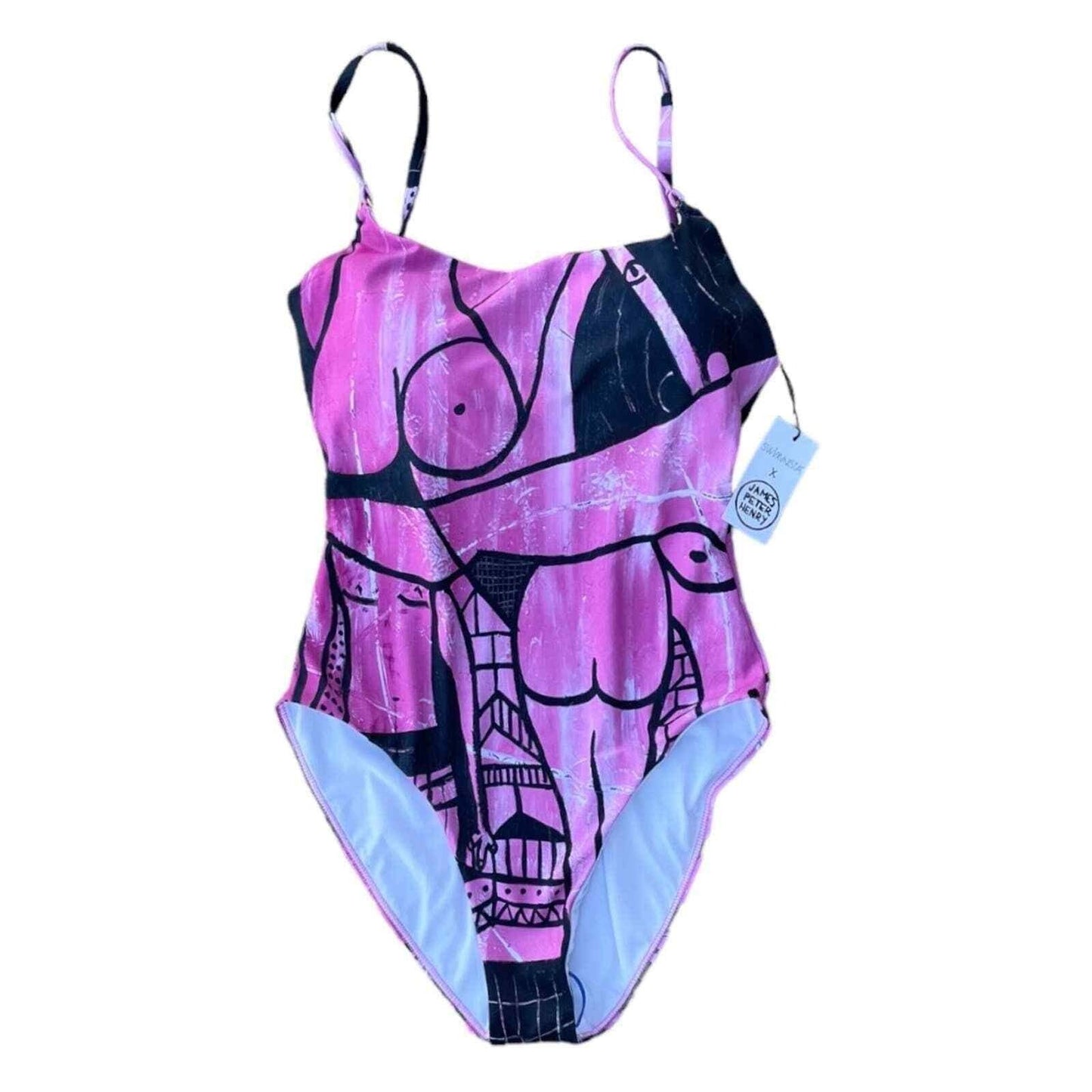 Swiminista x James Peter Henry Beach Activities Abstract One Piece Swimsuit XL - Premium from Swiminista - Just $79.00! Shop now at Finds For You