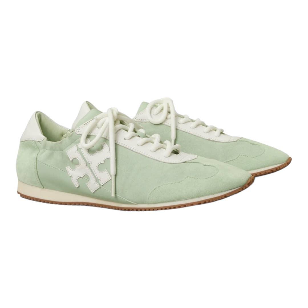 Tory Burch Mint Chip Logo Suede Sneakers Shoes Size 10 - Premium from Tory Burch - Just $239.00! Shop now at Finds For You
