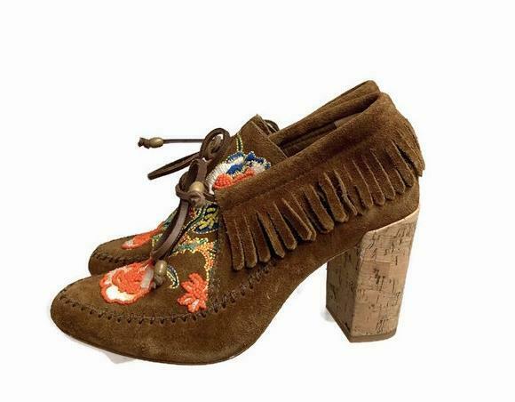 Tory Burch Women's Brown Suede Beaded Huntington Moccasin Ankle Boots Booties 6 - Premium Clothing, Shoes & Accessories:Women:Women's Shoes:Boots from Tory Burch - Just $75.74! Shop now at Finds For You