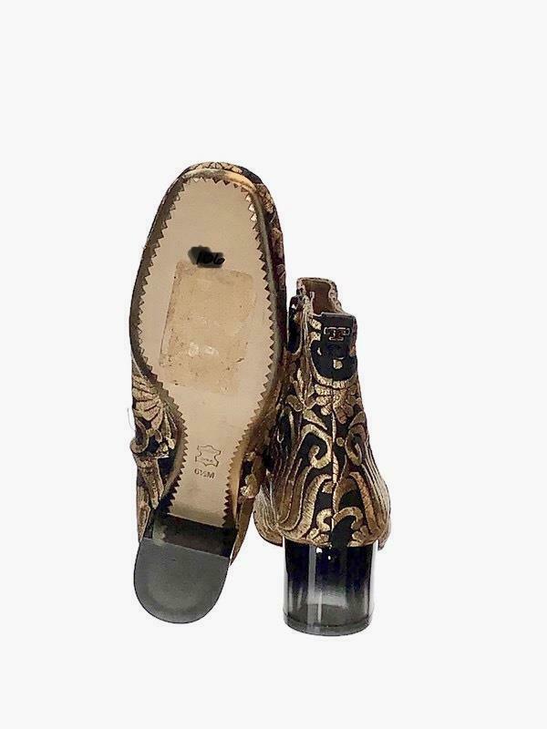 Tory Burch Women's Carlotta Nayan Brocade Ankle Boots Bootie Gold Black Size 5 - Premium Clothing, Shoes & Accessories:Women:Women's Shoes:Boots from Tory Burch - Just $136.27! Shop now at Finds For You