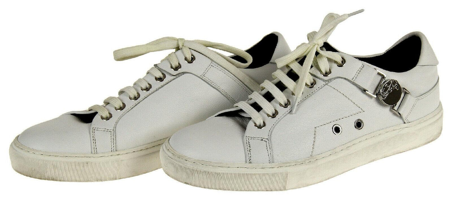 Versace Collection Men's Nickel Medusa Plaque Sneakers White 40 Eu - Premium Clothing, Shoes & Accessories:Men:Men's Shoes:Casual Shoes from Versace Collection - Just $196.93! Shop now at Finds For You