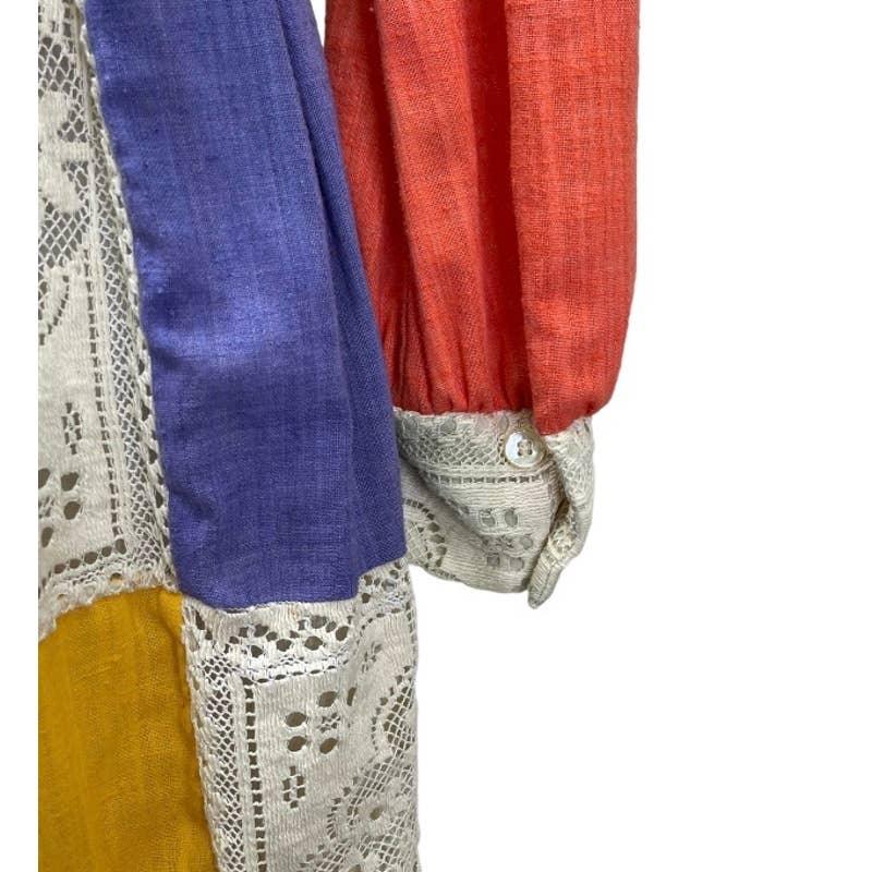 Vintage 70’s Jonathan Logan Patchwork Crochet Long Sleeve Boho Maxi Dress - Premium from Jonathan Logan - Just $159.00! Shop now at Finds For You