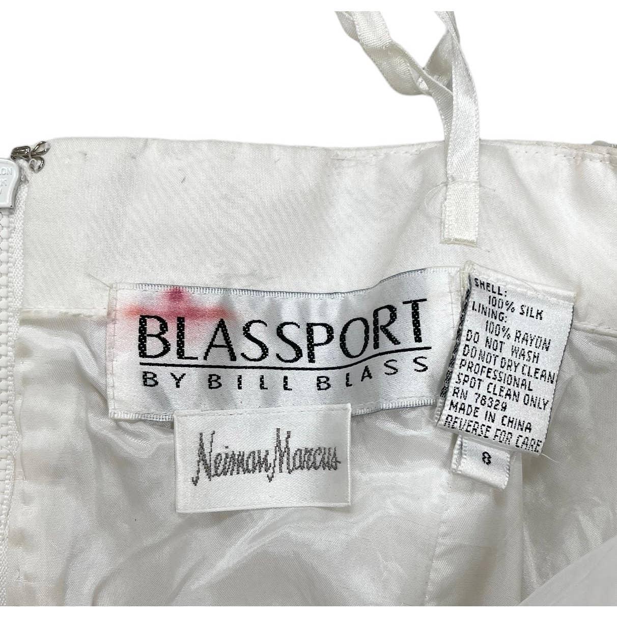 Vintage 90’s Bill Blass Neiman Marcus Sequin Strapless Peplum Top 8 Ivory - Premium from Bill Blass - Just $139.00! Shop now at Finds For You