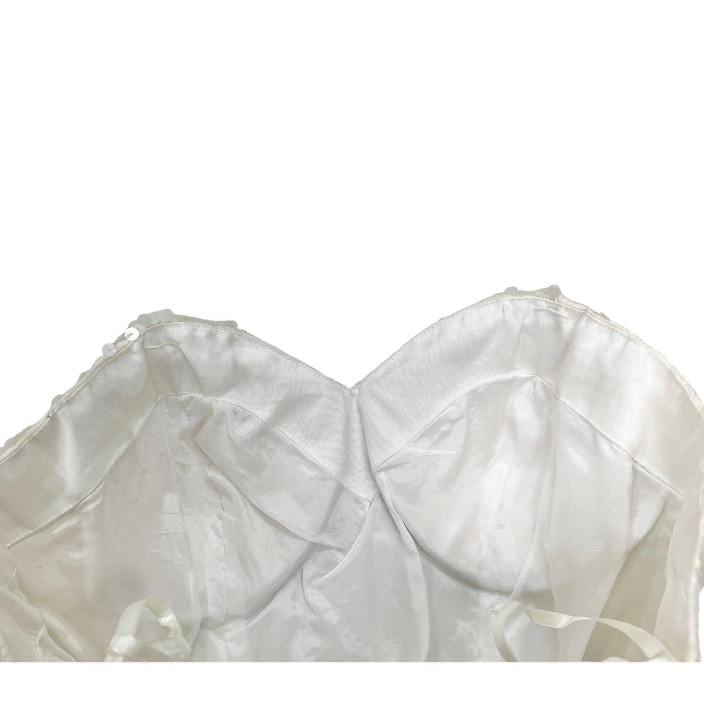 Vintage 90’s Bill Blass Neiman Marcus Sequin Strapless Peplum Top 8 Ivory - Premium from Bill Blass - Just $139.00! Shop now at Finds For You