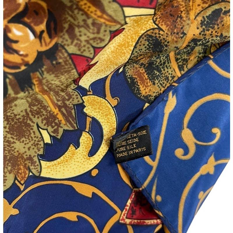 Vintage 90’s Chanel Logo Sunflower Silk Scarf Large Square Pristine - Premium Clothing, Shoes & Accessories:Baby:Baby & Toddler Clothing:Bottoms from CHANEL - Just $299.00! Shop now at Finds For You