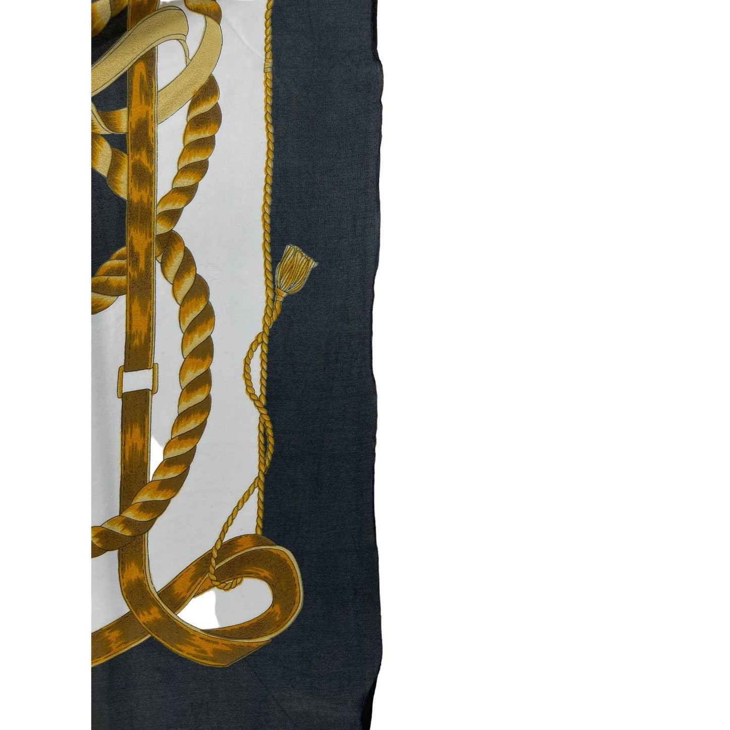 Vintage 90’s Hermes Silk Logo Scarf Jewelry Print Black - Premium from CHANEL - Just $479.00! Shop now at Finds For You