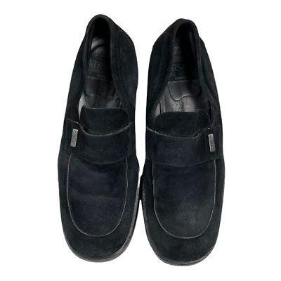 Vintage Versace Company Jeans Suede Loafers Shoes Size 11 Black - Premium Clothing, Shoes & Accessories:Men:Men's Shoes:Casual Shoes from Versace Jeans Collection - Just $200.99! Shop now at Finds For You