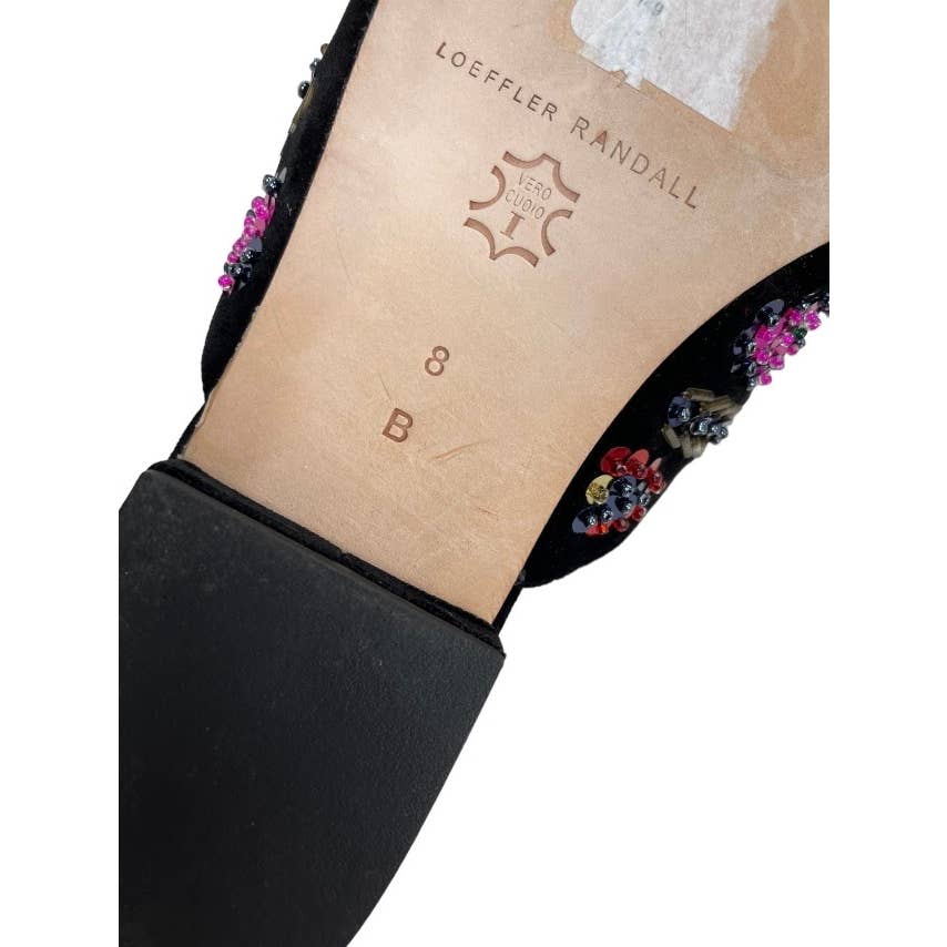 Loeffler Randall Quin Sequin Velvet Mules Flats Slides Shoes New 8 Black - Premium  from Loeffler Randall - Just $132.0! Shop now at Finds For You
