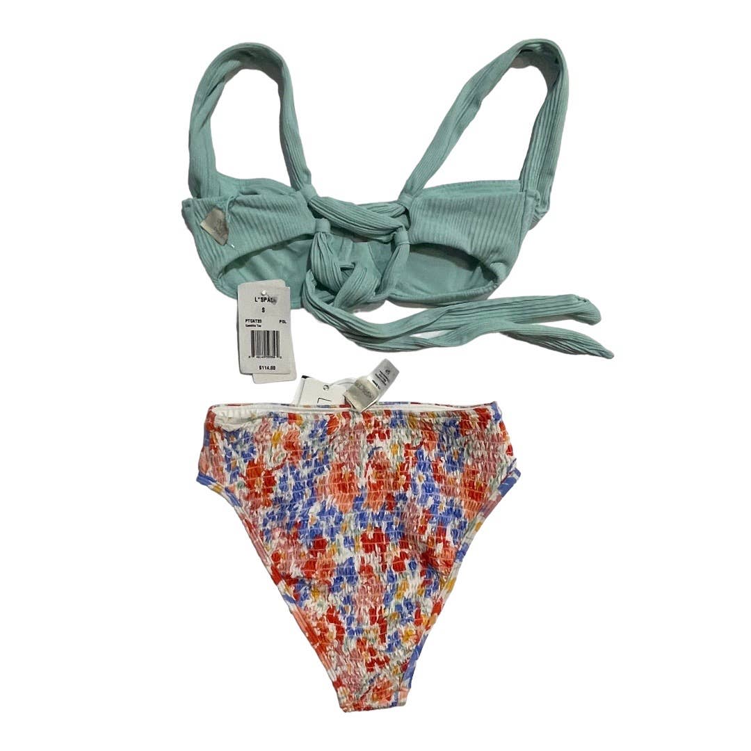 L*SPACE 2 Pc Set Camellia Bikini Top Barlette High Waist Bottom Size S New - Premium  from L*SPACE - Just $89.0! Shop now at Finds For You