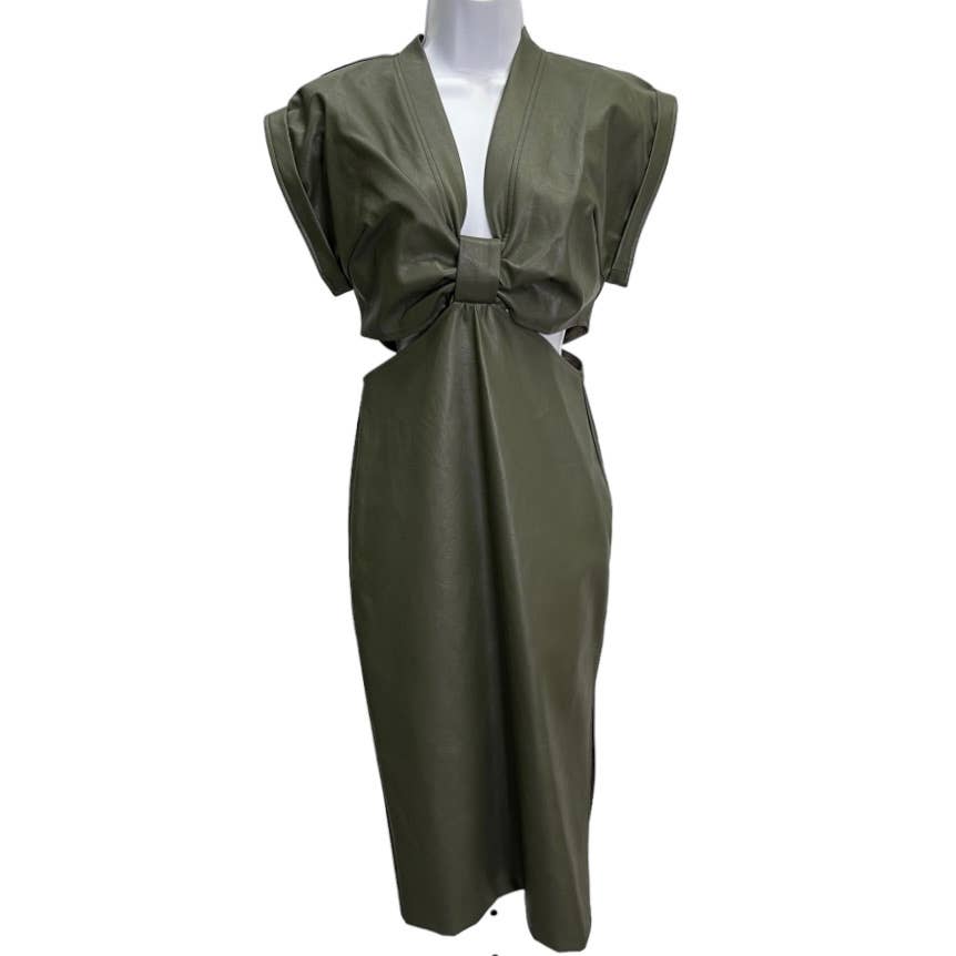 Anthropologie Eva Franco Vegan Cut Out Midi Dress Size 4 Green - Premium  from Anthropologie - Just $99.0! Shop now at Finds For You