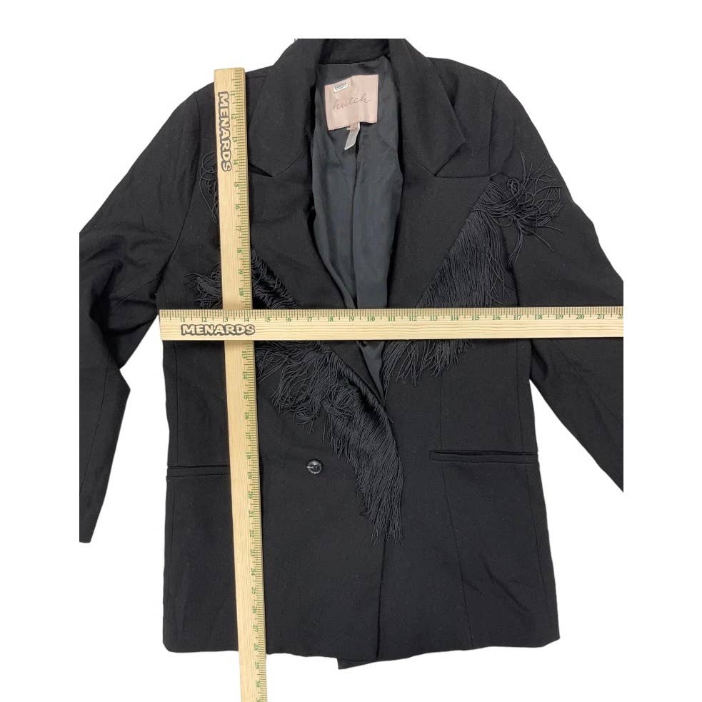 Anthropologie Hutch Fringe Double Breasted Blazer Black Size S - Premium  from Anthropologie - Just $229.00! Shop now at Finds For You