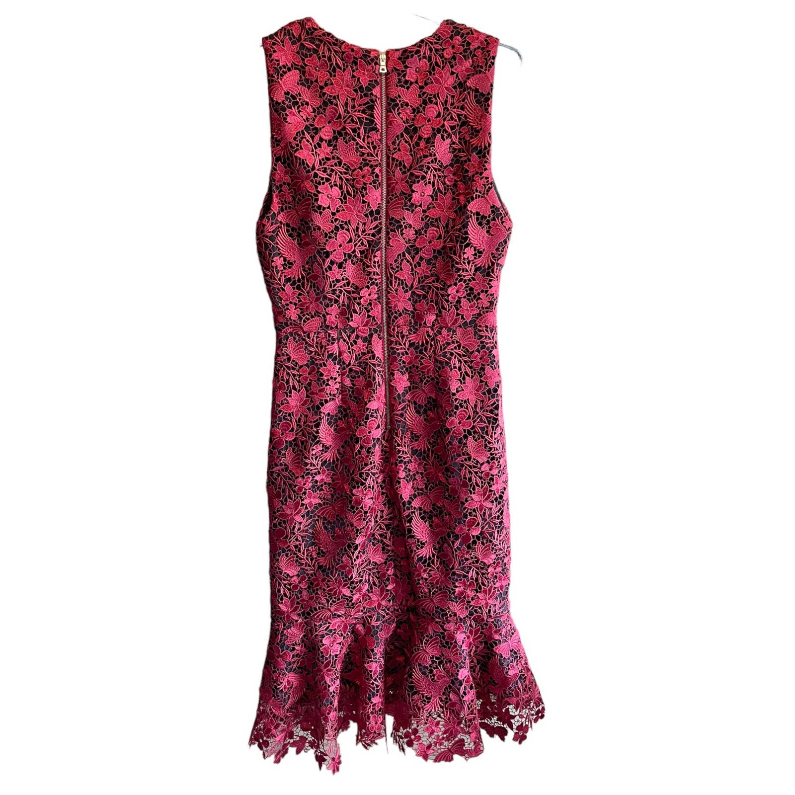 Alice + Olivia Katia Ruffled Lace Sheath Dress Size 4 Finds For You Alice + Olivia Katia Ruffled Lace Sheath Dress Size 4 Finds For You