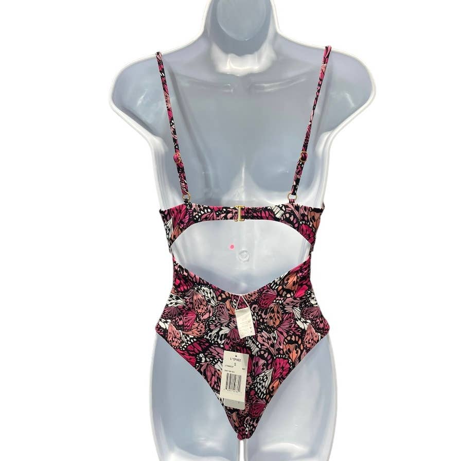 L’ Space Trinity Cut Out One Piece Swimsuit Bathing Suit Small Butterflies New - Premium  from L*SPACE - Just $89.0! Shop now at Finds For You
