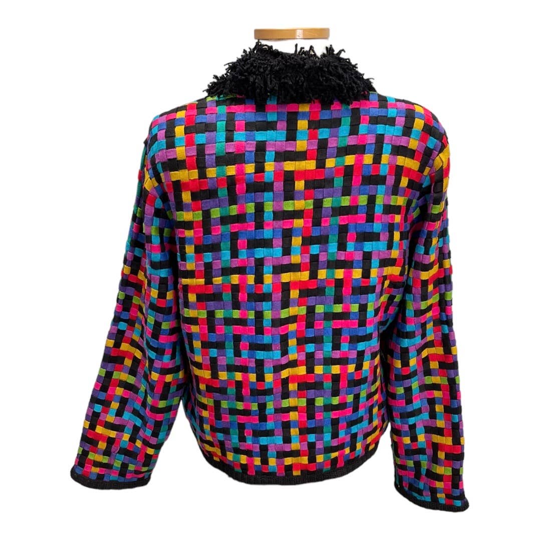 Vintage 90’s Michael Simon Woven Knit Colorful Size XL - Premium  from Michael Simon - Just $99.0! Shop now at Finds For You