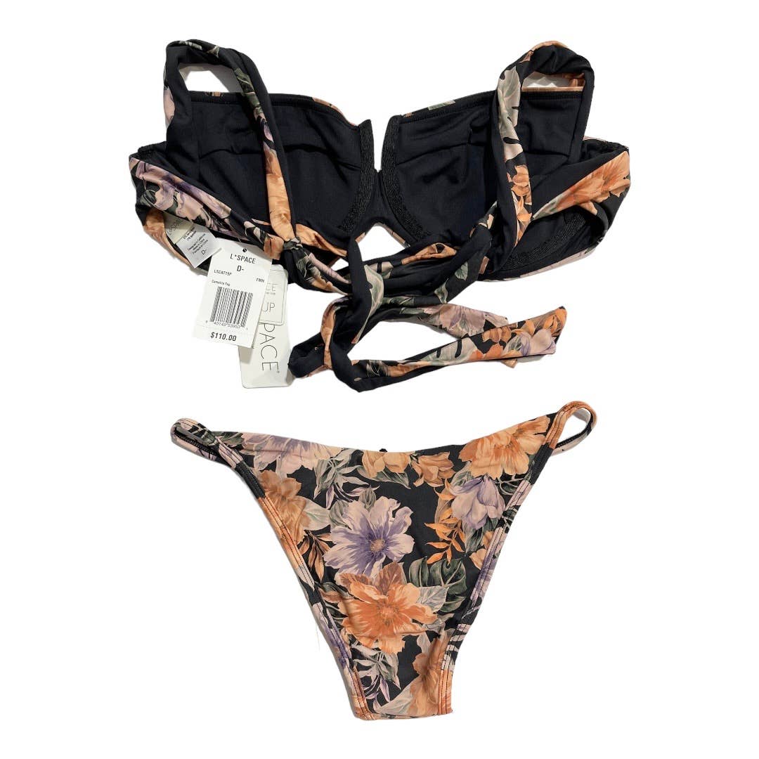 L*SPACE Set Camellia Floral  D Cup Bikini Top Jay Bikini Bottom M New - Premium  from L*SPACE - Just $129.0! Shop now at Finds For You