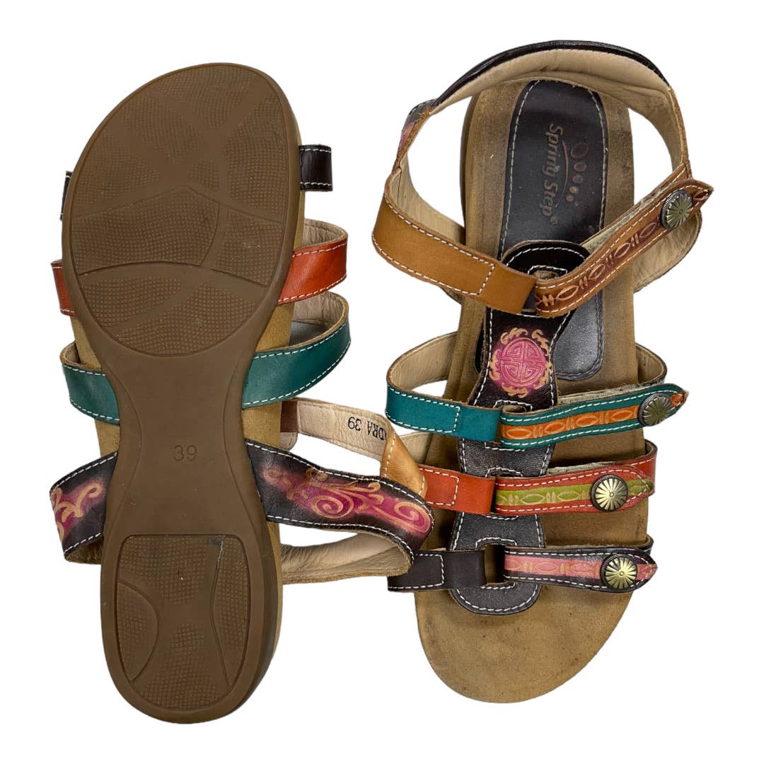 Spring Step L’Artiste Nadra Colorful Gladiator Sandals Size 39 9 - Premium  from Spring Step - Just $45.0! Shop now at Finds For You