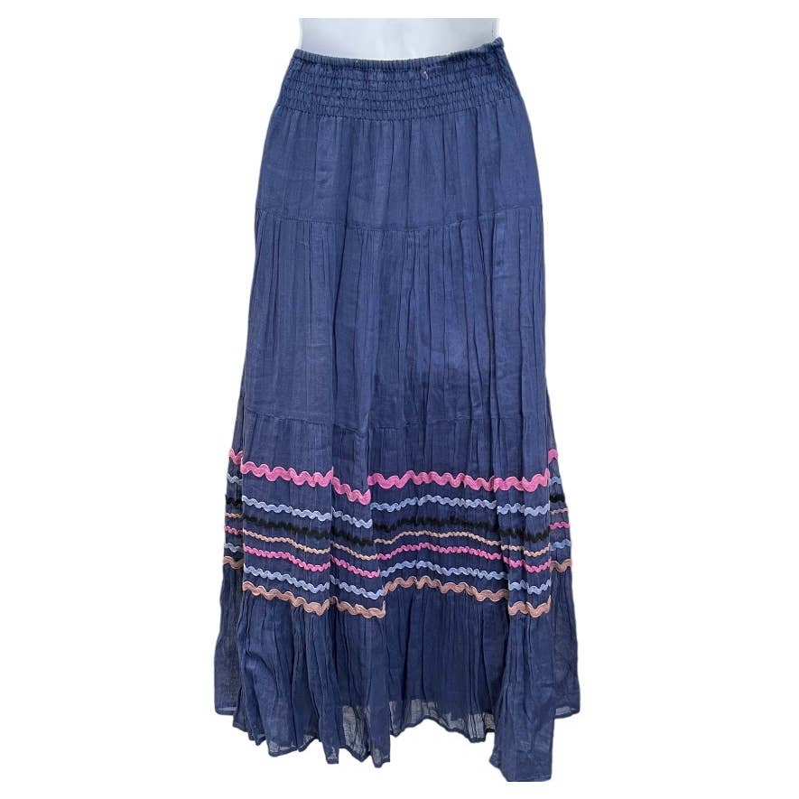 Matta Gauze Ric Rac Bohemian Cotton Maxi Skirt Size M - Premium  from Matta - Just $129.0! Shop now at Finds For You