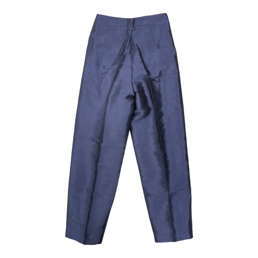 us navy dress blue trousers Costume National Silk Dress Pants Trousers Size 38 IT 2 US Navy New – Finds For You