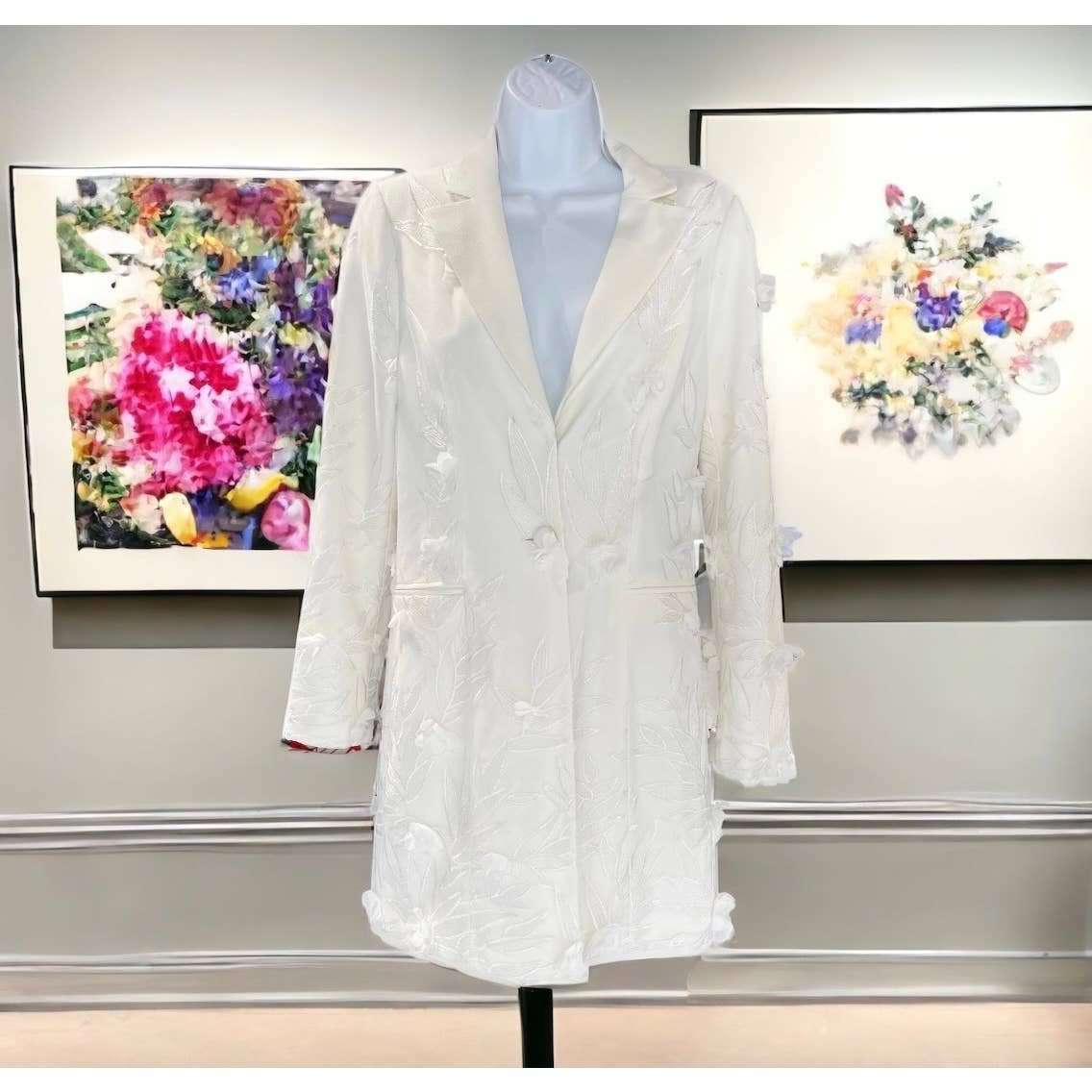 Dress The Population Blazer Appliqué Mini Dress Size Small Off White - Premium  from Dress The Population - Just $159.0! Shop now at Finds For You
