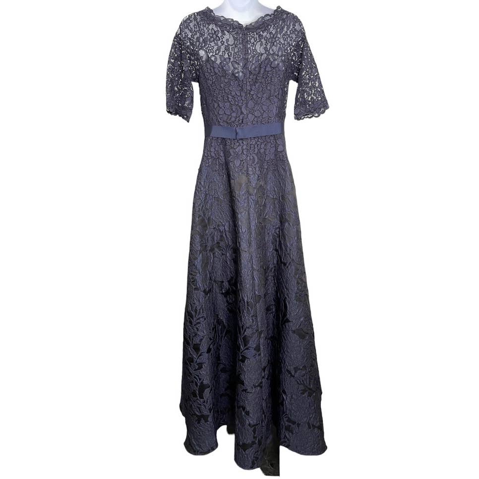 Teri John x Rickie Freeman Full Length Lace Gown Size 2 Navy New - Premium  from Teri Jon - Just $468.00! Shop now at Finds For You