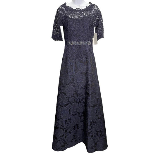 Teri John x Rickie Freeman Full Length Lace Gown Size 2 Navy New - Premium  from Teri Jon - Just $468.0! Shop now at Finds For You