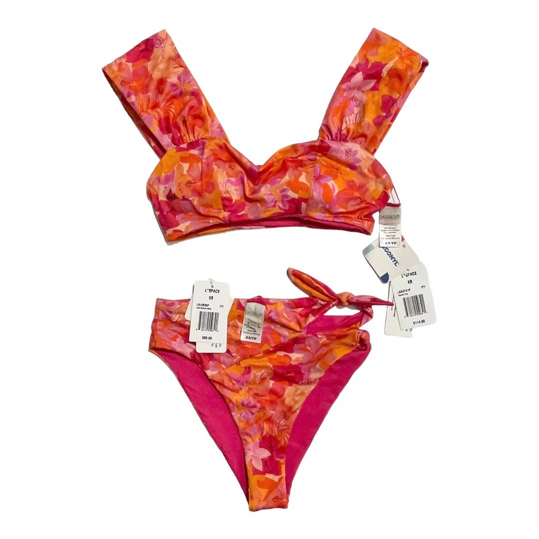 L*SPACE Revolve Gizelle Bikini Top Jack Bottom Bitsy Into The Tropics XS New Barbiecore - Premium  from L*SPACE - Just $89.0! Shop now at Finds For You