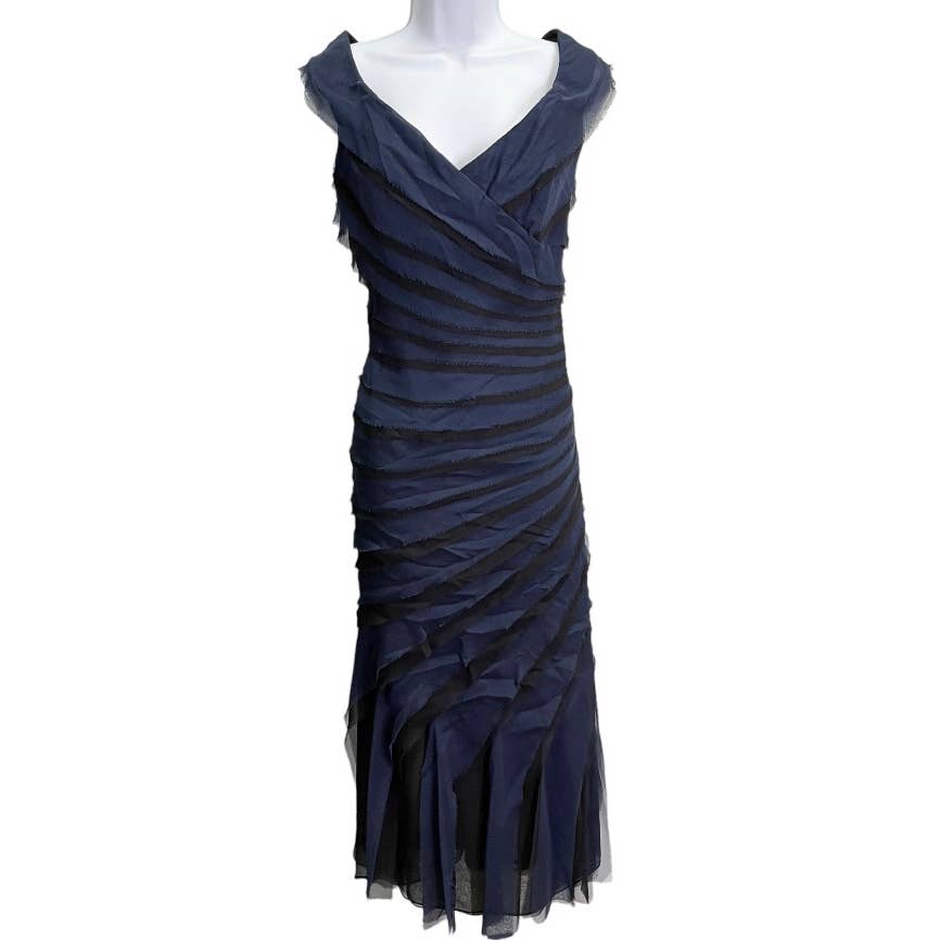 Liancarlo Couture Rippled Silk Dress Size 12 - Premium  from Liancarlo - Just $139.0! Shop now at Finds For You