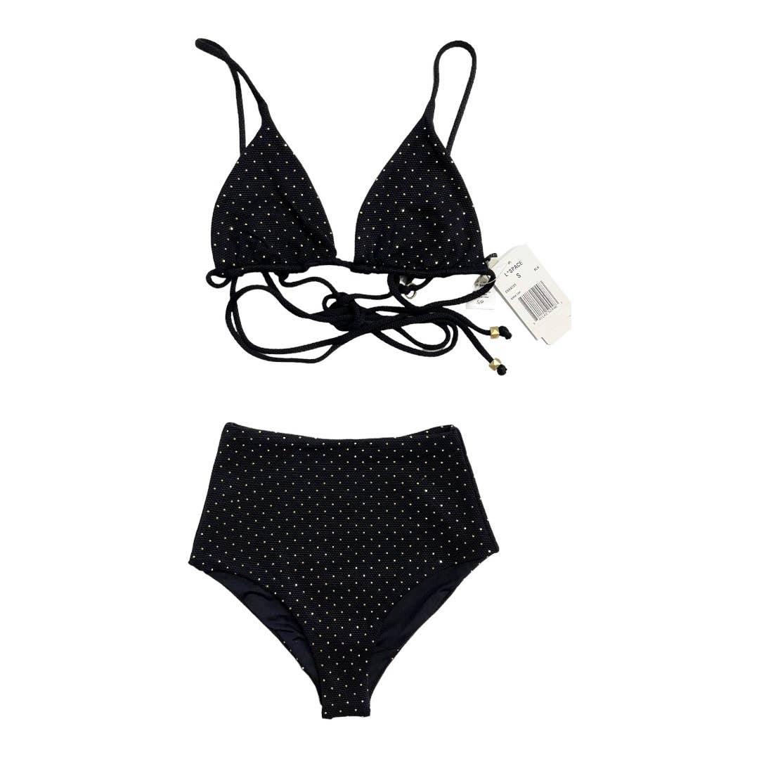 L*SPACE Set Kara Stydded Trisngle Bikini Top Portia High Waisted Bottom S New - Premium  from L*SPACE - Just $119.0! Shop now at Finds For You