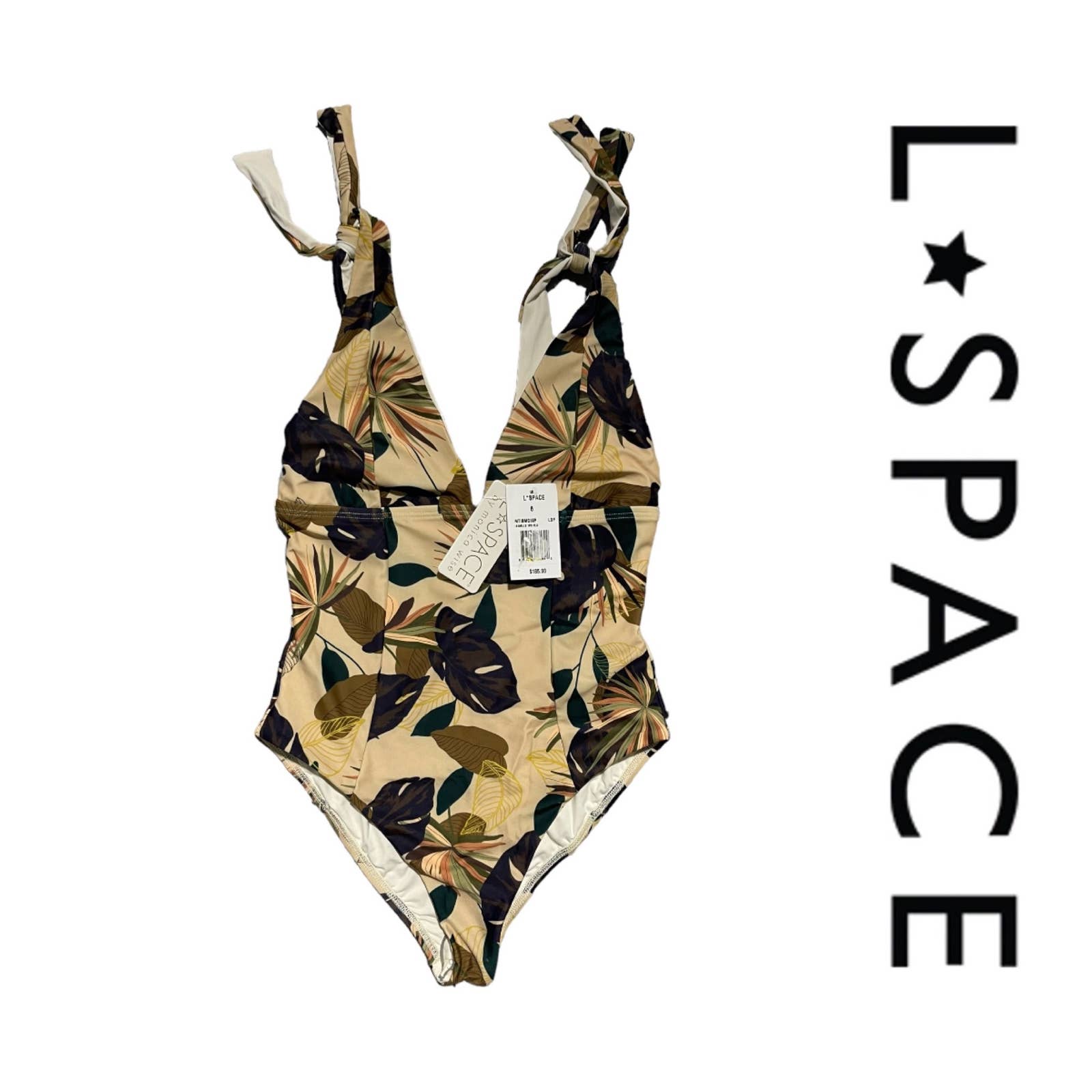 L*SPACE Isabelle One Piece Lotus Land Floral Swimsuit Bathing Suit 6 New - Premium  from L*SPACE - Just $89.00! Shop now at Finds For You