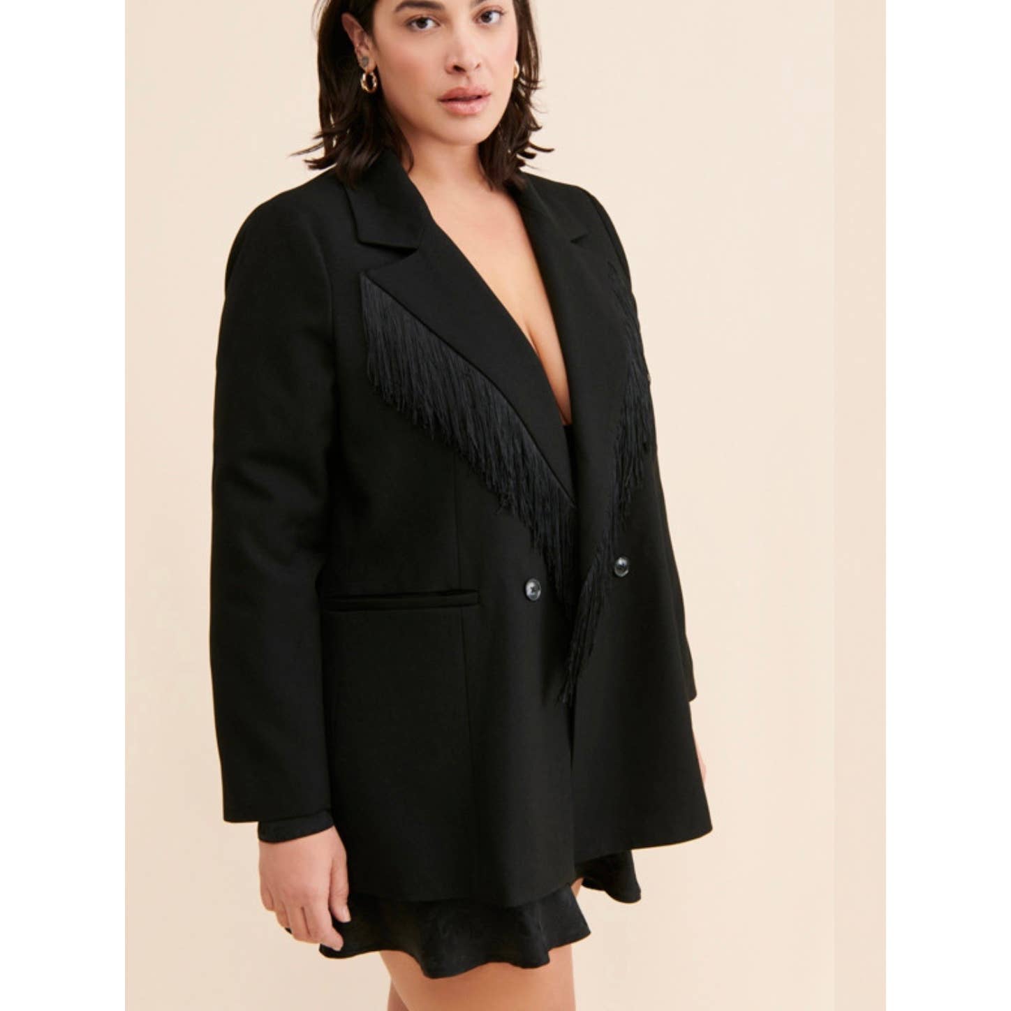 Anthropologie Hutch Fringe Double Breasted Blazer Black Size S - Premium  from Anthropologie - Just $229.0! Shop now at Finds For You