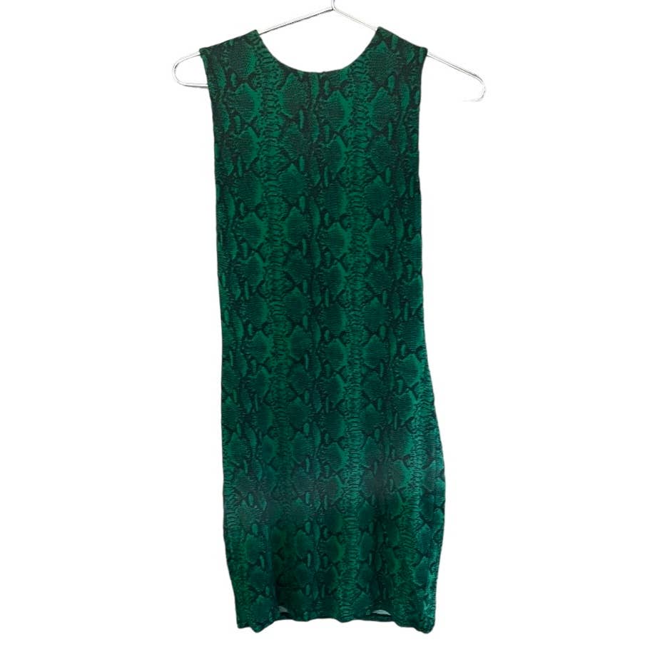 Alice + Olivia Delora Snake Print Sleeveless Crewneck Mini Dress Size 8