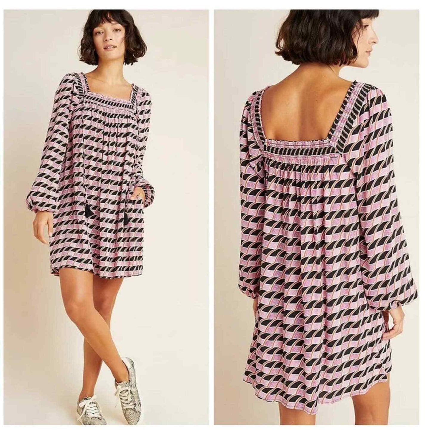 Anthropologie Maeve Adrienne Geometric Tunic Square Neck Size S - Premium Clothing, Shoes & Accessories:Women:Women's Clothing:Dresses from Anthropologie - Just $74.00! Shop now at Finds For You
