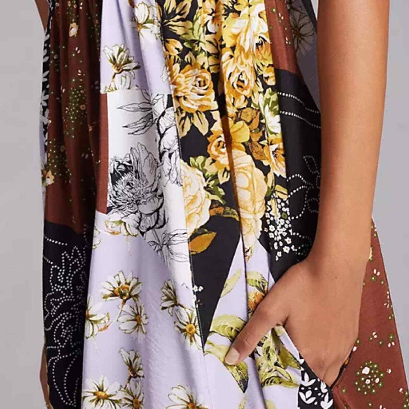 Anthropologie Maeve Floral Maxi Dress Patchwork Size M NEW Finds For You Anthropologie Maeve Floral Maxi Dress Patchwork Size M NEW Finds For You