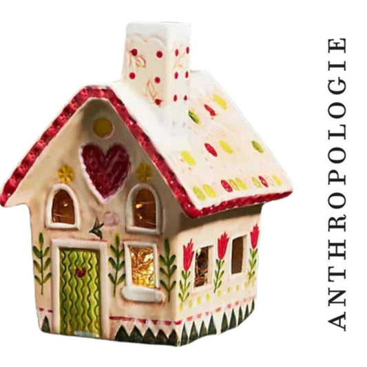 Anthropologie Nathalie Lete Holiday Village Peach Christmas House - Premium Home & Garden:Holiday & Seasonal Décor:Figurines from Anthropologie - Just $120.19! Shop now at Finds For You