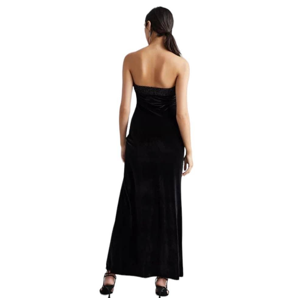 Anthropologie Payal Jain Beaded Velvet Maxi Dress Size Small Black New - Premium  from Anthropologie - Just $129.00! Shop now at Finds For You