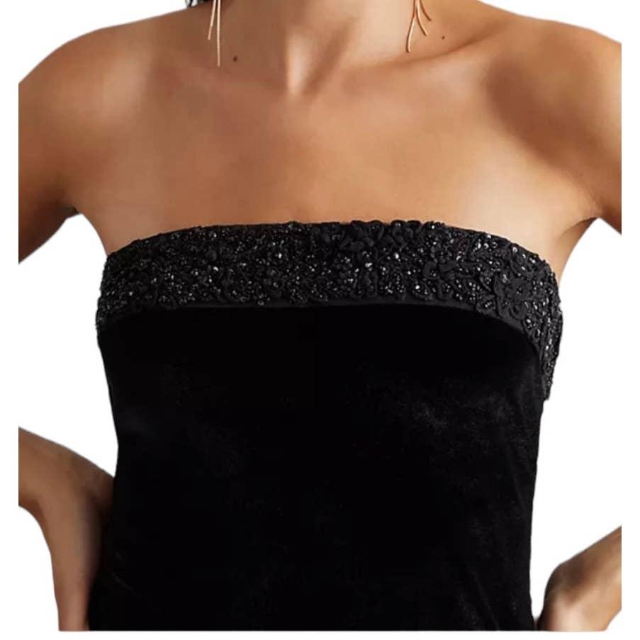 Anthropologie Payal Jain Beaded Velvet Maxi Dress Size Small Black New - Premium  from Anthropologie - Just $129.00! Shop now at Finds For You