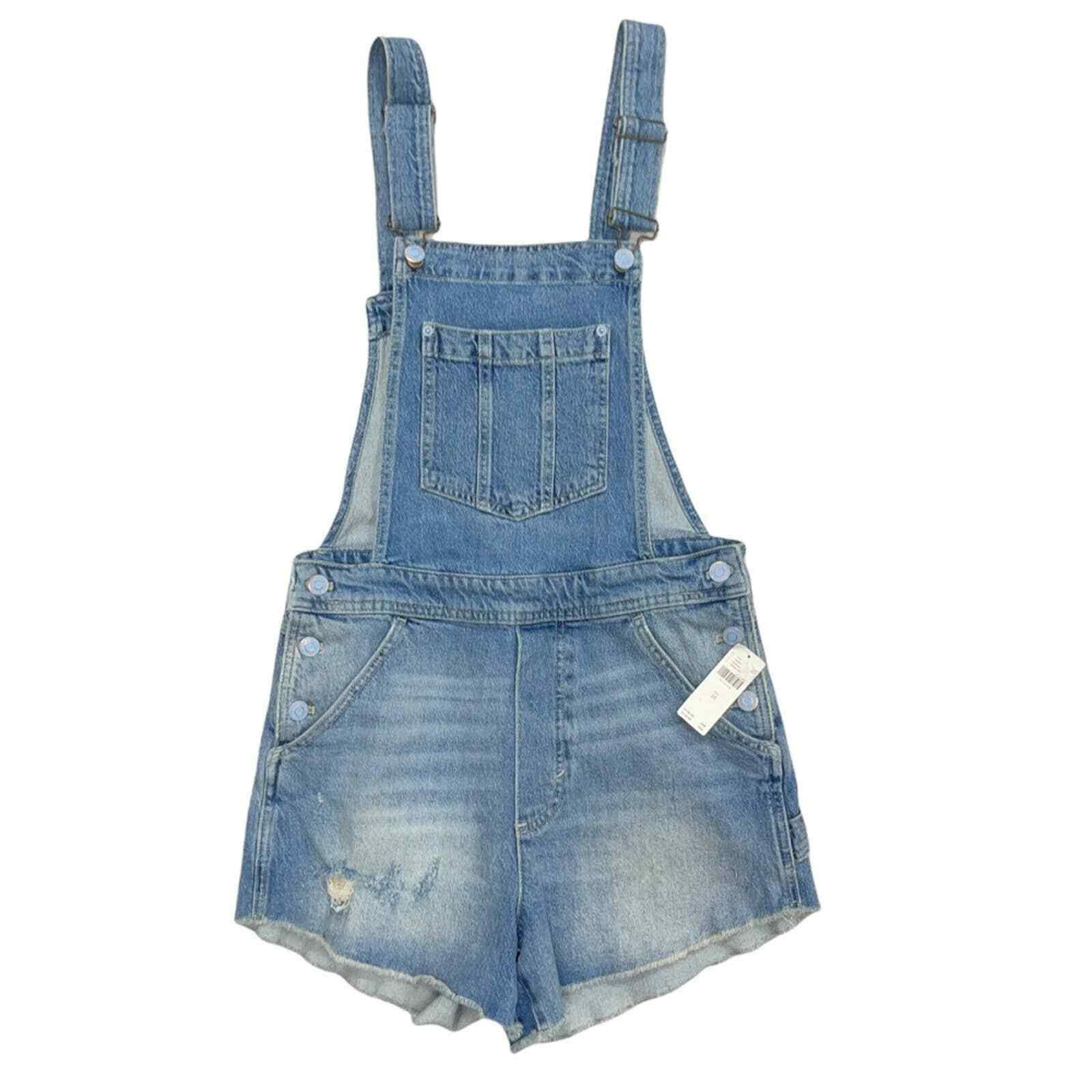 Anthropologie Pilcro Cut Off Denim Overalls Size 28 New - Premium Clothing, Shoes & Accessories:Women:Women's Clothing:Jumpsuits & Rompers from Anthropologie - Just $99.99! Shop now at Finds For You