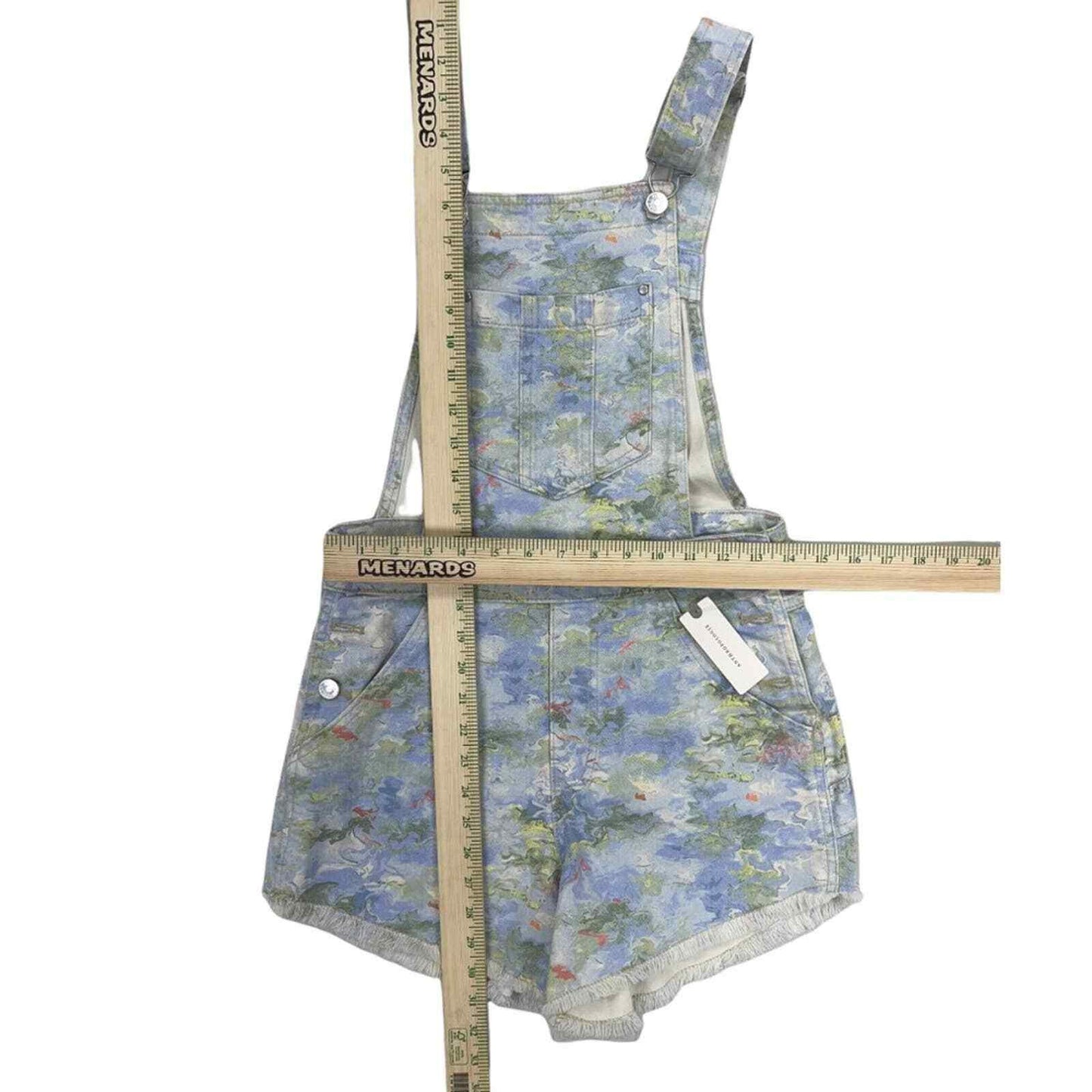 Anthropologie Pilcro Cut-Off Short Overalls Size 26 Denim Watercolor - Premium Clothing, Shoes & Accessories:Women:Women's Clothing:Jumpsuits & Rompers from Anthropologie - Just $99.99! Shop now at Finds For You