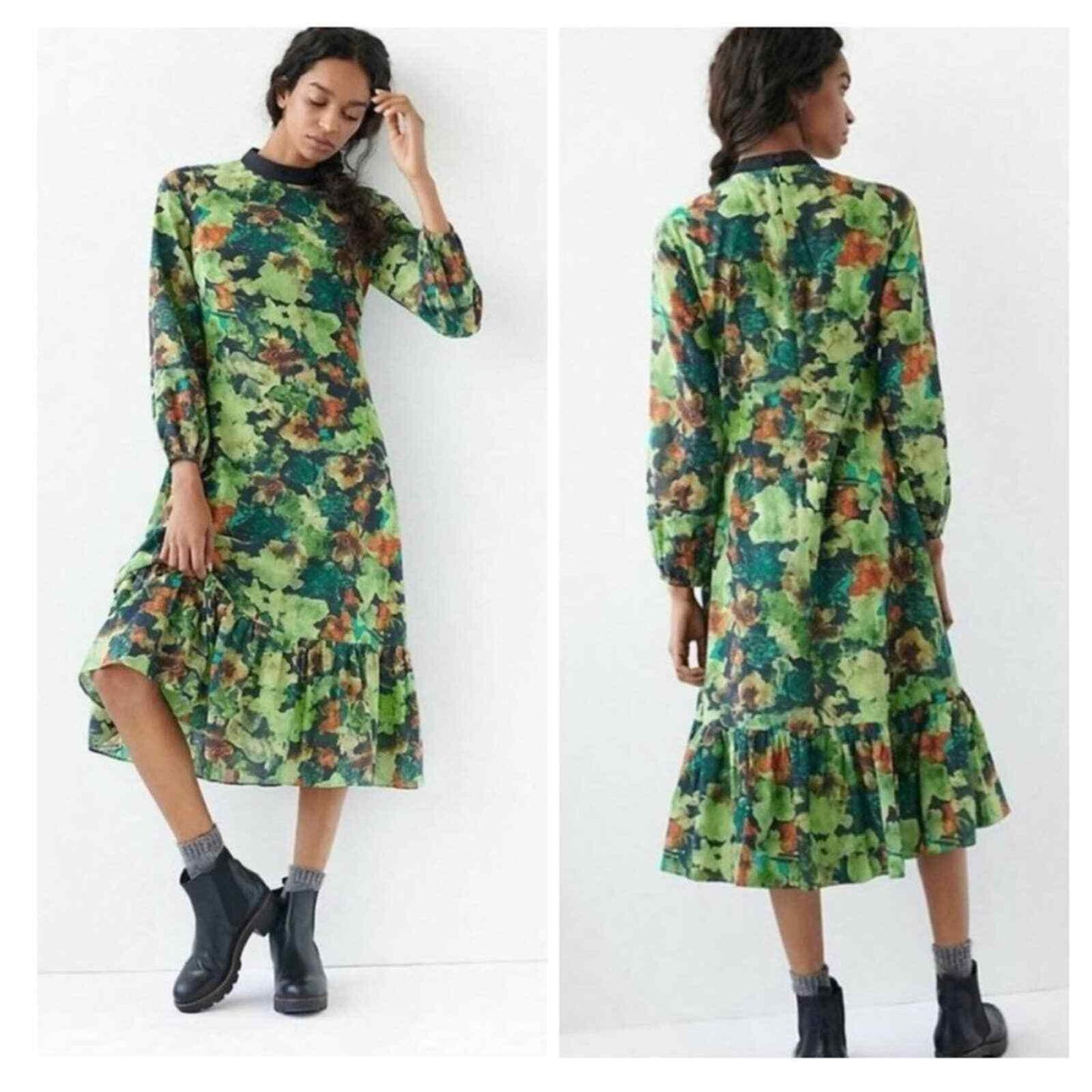 Anthropologie Raquela Maxi Dress Samant Chahaun Green Floral Plus Size 2X - Premium Clothing, Shoes & Accessories:Women:Women's Clothing:Dresses from Anthropologie - Just $160.00! Shop now at Finds For You