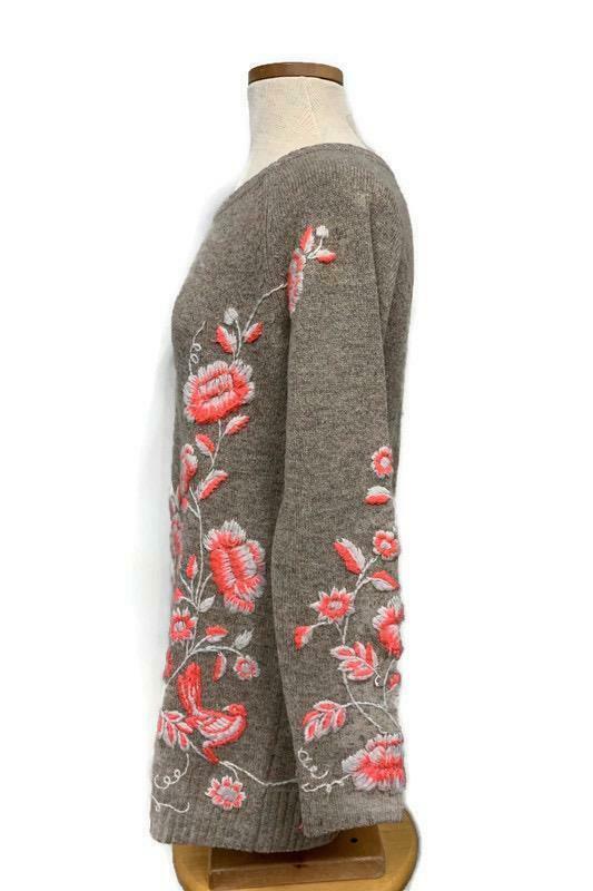 Anthropologie Sleeping on Snow Embroidered Ranunculus Tunic Sweater Size Medium - Premium Clothing, Shoes & Accessories:Women:Women's Clothing:Sweaters from Anthropologie - Just $51.50! Shop now at Finds For You